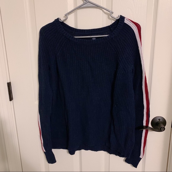 AEO Striped Sleeve Sweater - Picture 2 of 5